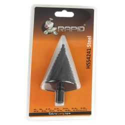 Punta HSS a Scalino a Spirale | per Trapano | Graduata | Intervallo Diametro 4-52 mm | Attacco 12 mm | Gradazione Ogni 4 mm